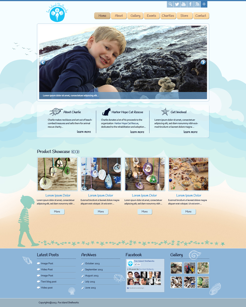 Web Design par Da Miracle pour Fox Island Shellworks | Design #2566670