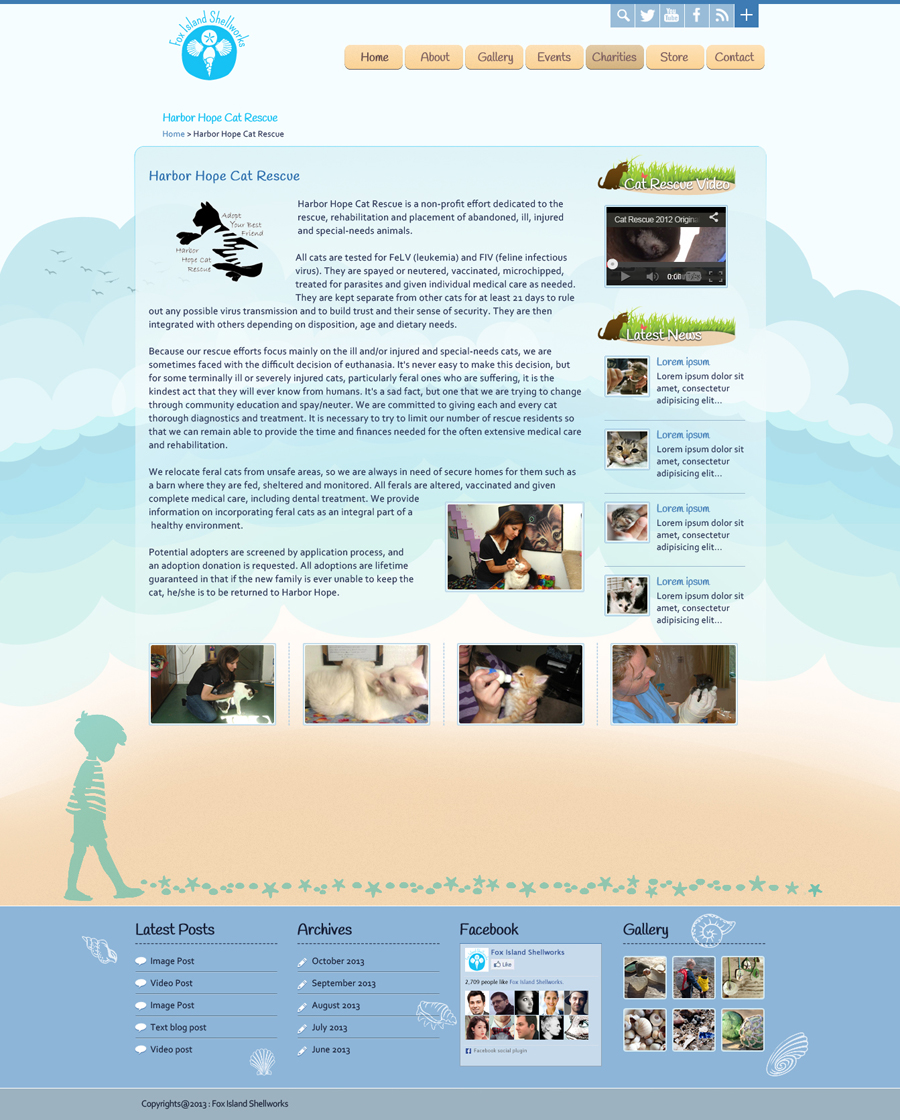Diseño Web por Da Miracle para Fox Island Shellworks | Diseño #2646035