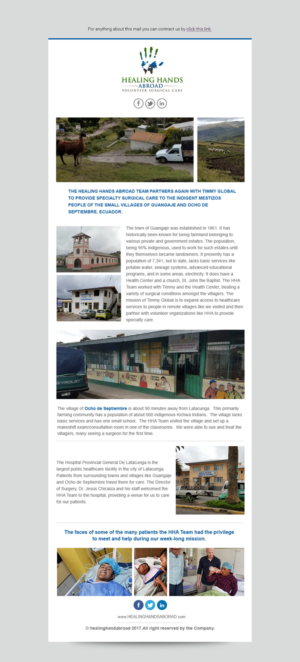 Diseño de Newsletter por Dabashes Adhikery para Healing Hands Abroad | Diseño: #14784540