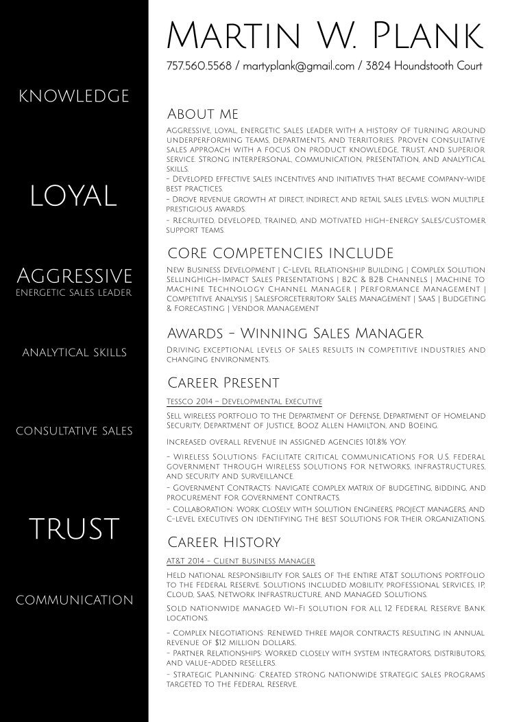 Resume Design by design.bb for this project | Design #14808576