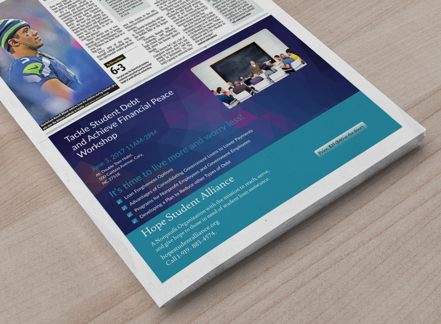 Newspaper Ad Design by Pint & Promotional Projects for Hope Student Alliance | Design #14767634