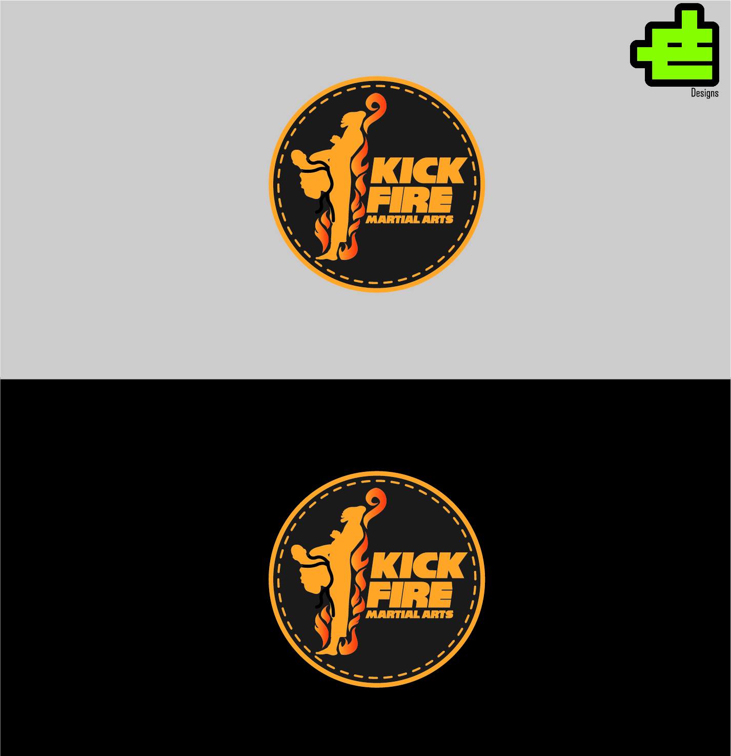 Logo Design by JE Designs for Kick Fire Martial Arts  | Design #14781071
