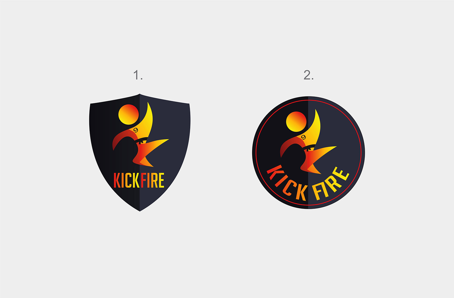 Logo Design by rafaeldsgn for Kick Fire Martial Arts  | Design #14789510