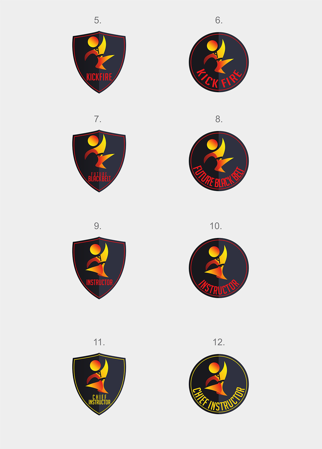 Logo-Design von rafaeldsgn für Kick Fire Martial Arts  | Design #14801073