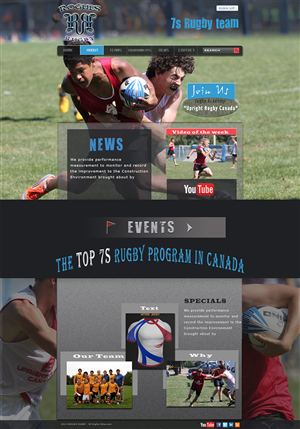 Web Design by Joy for Upright Rugby Canada | Design: #2900982