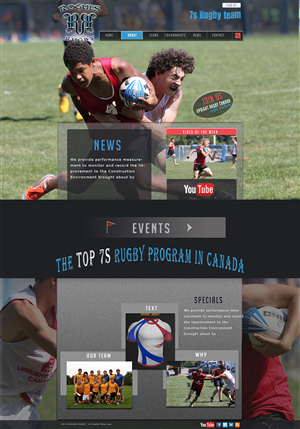Web-Design von Joy für Upright Rugby Canada | Design #2919568
