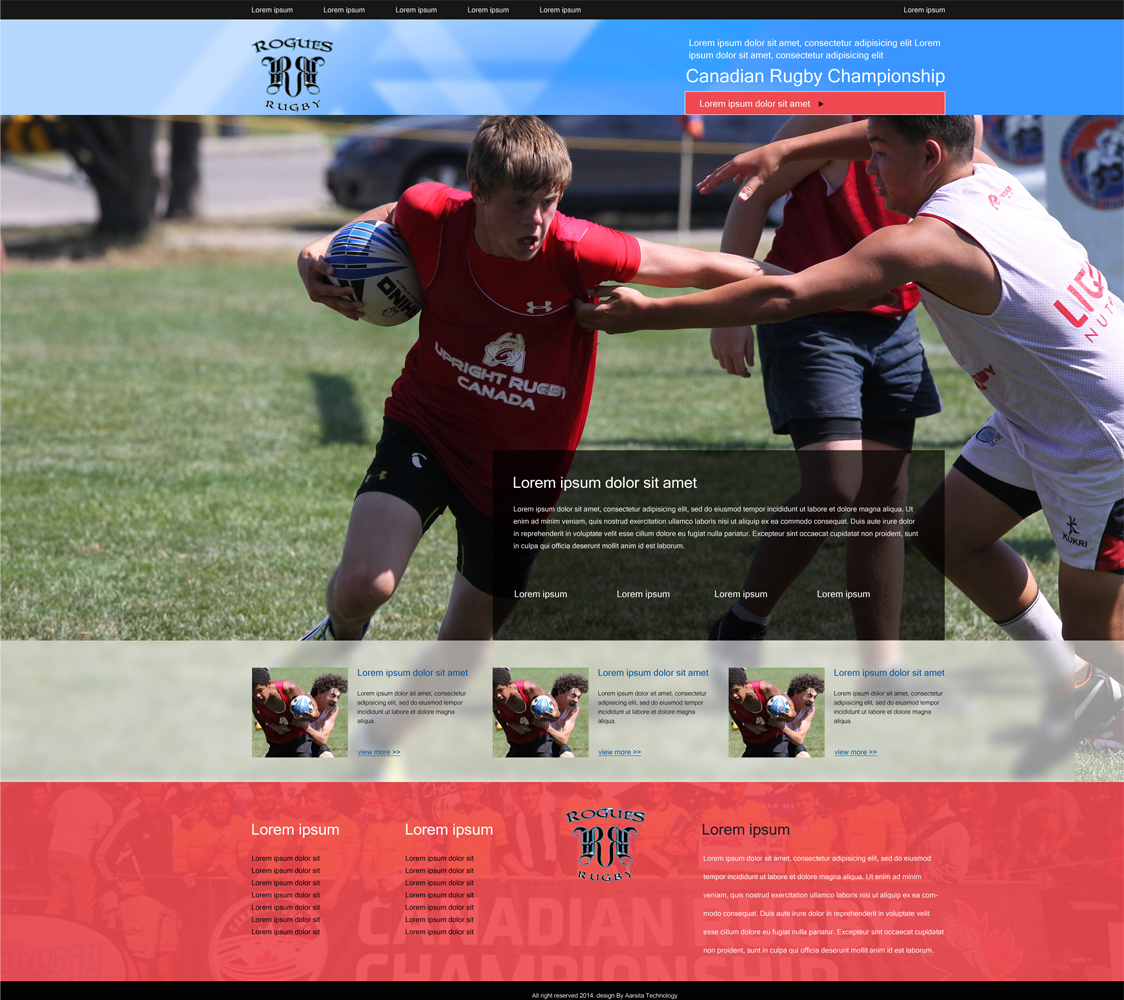 Web Design by aarsita for Upright Rugby Canada | Design #2898116