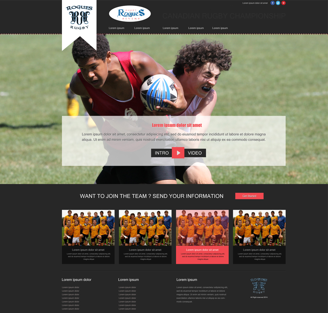 Web-Design von aarsita für Upright Rugby Canada | Design #2898237