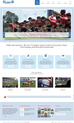 Web Design by tarek_cs for Upright Rugby Canada | Design: #2731629