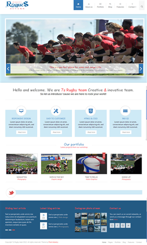 Web Design by tarek_cs for Upright Rugby Canada | Design: #2731681