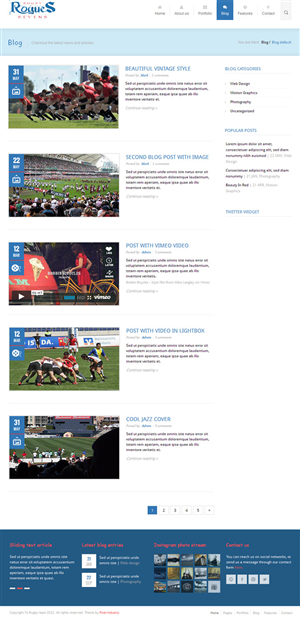 Web Design by tarek_cs for Upright Rugby Canada | Design: #2733999