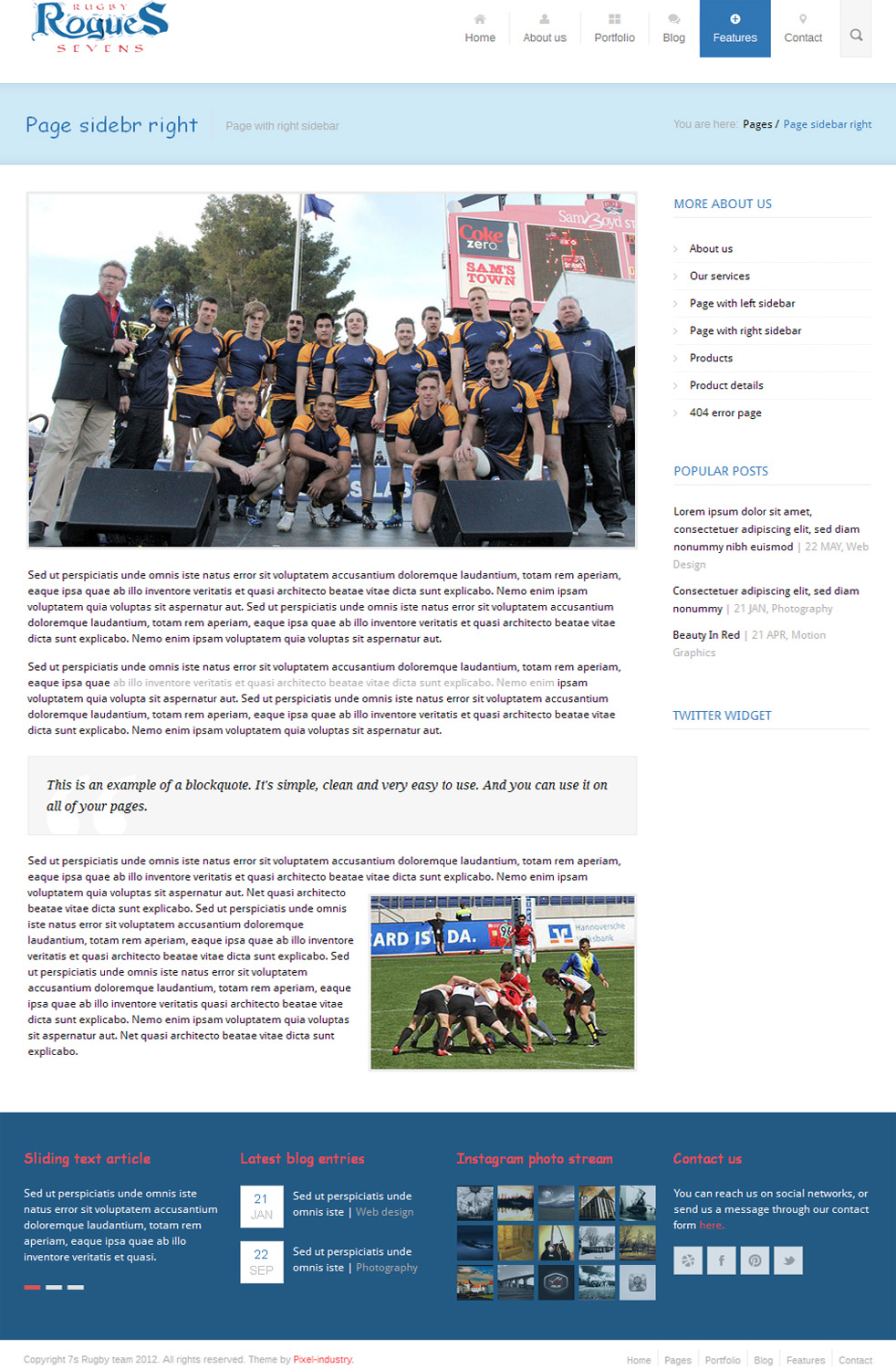 Web Design by tarek_cs for Upright Rugby Canada | Design #2734055