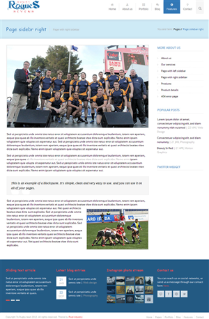Web Design by tarek_cs for Upright Rugby Canada | Design: #2734055