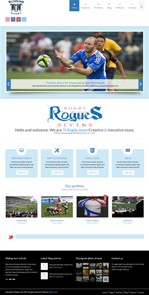 Web Design by tarek_cs for Upright Rugby Canada | Design: #2821623