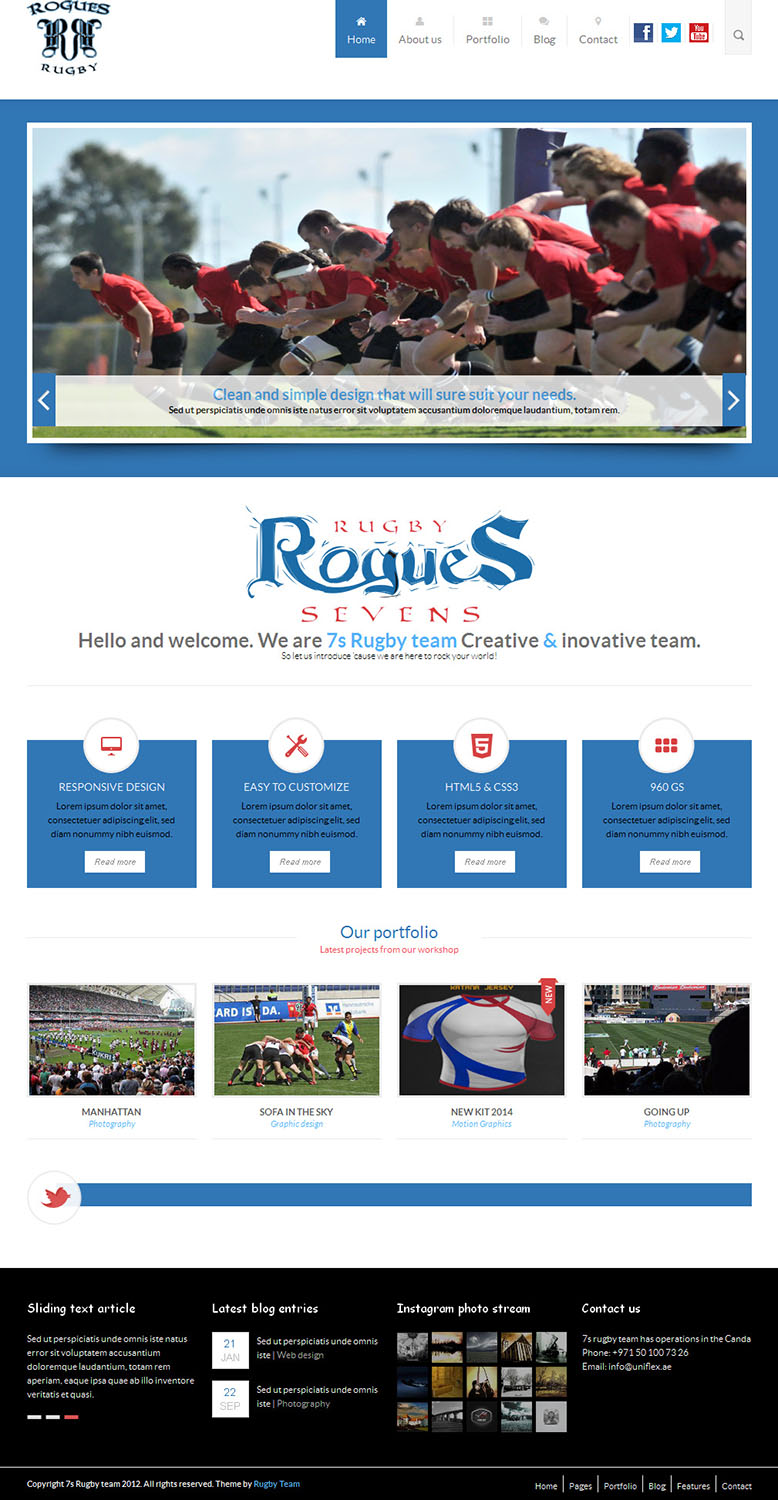 Web Design by tarek_cs for Upright Rugby Canada | Design #2826424