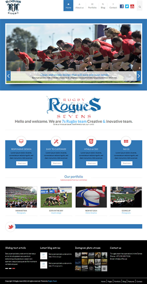 Web Design by tarek_cs for Upright Rugby Canada | Design: #2826424