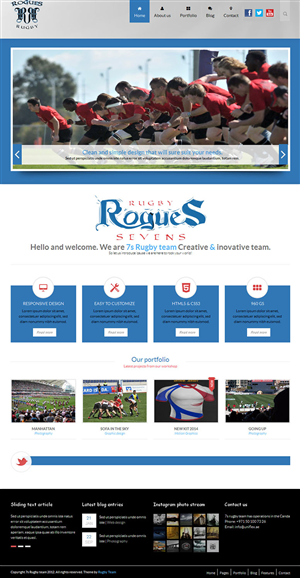 Web Design by tarek_cs for Upright Rugby Canada | Design: #2840322