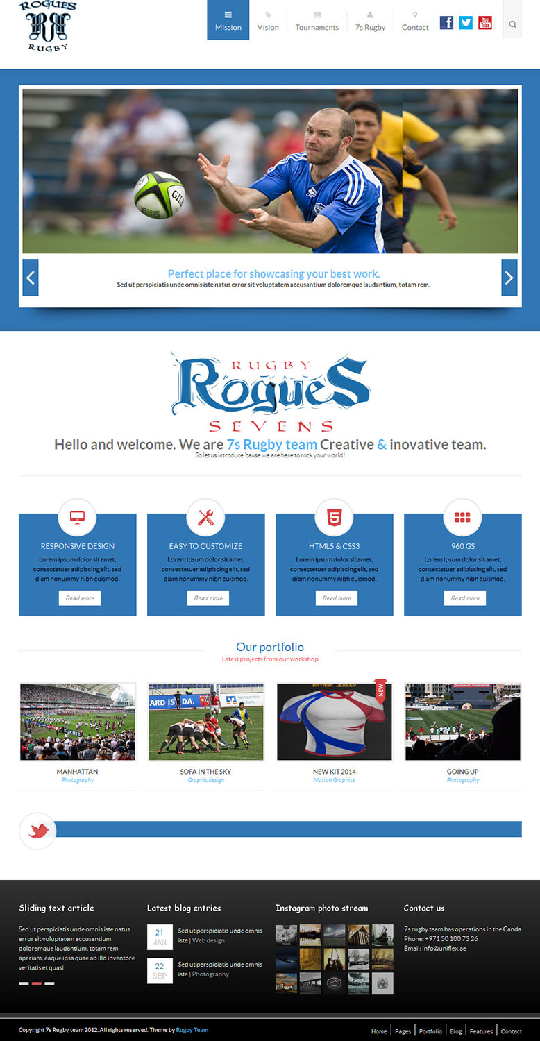 Web Design by tarek_cs for Upright Rugby Canada | Design #2853924
