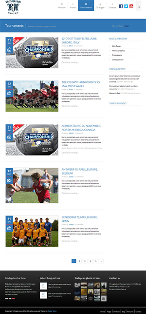 Web-Design von tarek_cs für Upright Rugby Canada | Design #2910362