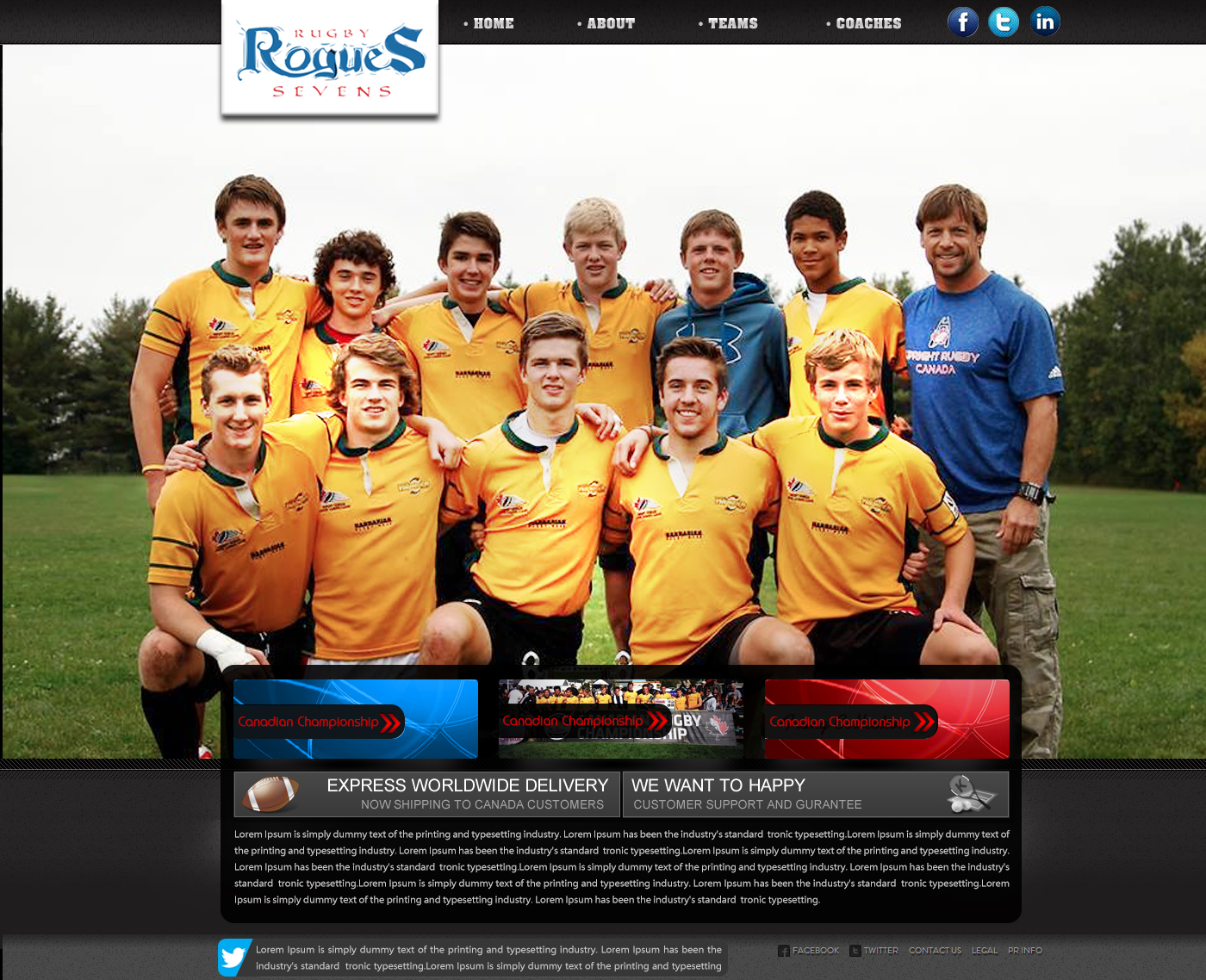 Web Design par Aydin Solutions pour Upright Rugby Canada | Design #2862275