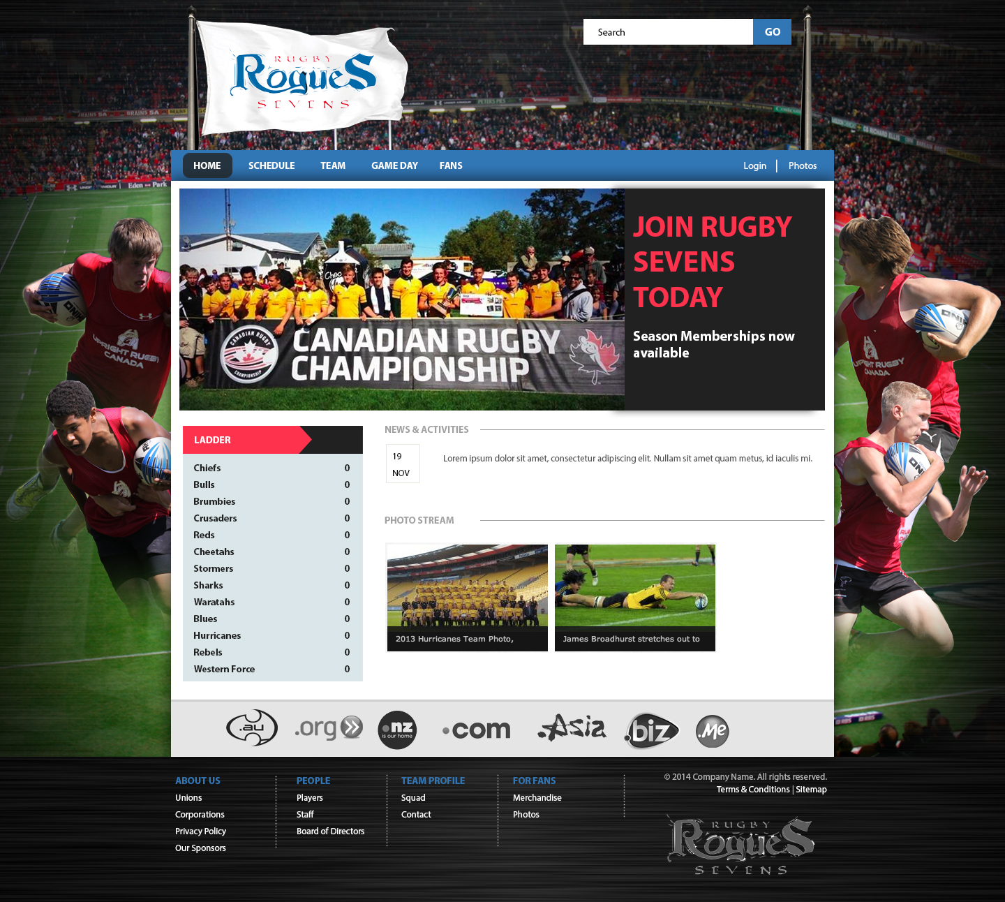 Web Design by Cruz Folmli for Upright Rugby Canada | Design #2929226