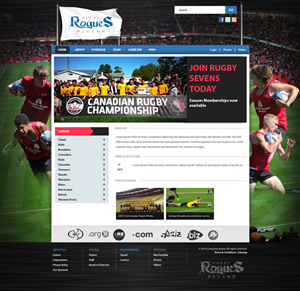 Web Design by Cruz Folmli for Upright Rugby Canada | Design: #2955581