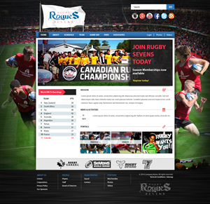 Web Design by Cruz Folmli for Upright Rugby Canada | Design: #3067871