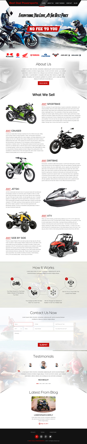 Web Design by rightway for 844BikeTow | Design #15194309
