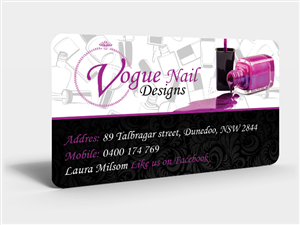 Nail Technician Business Card Design | Business Card Design by Harshan