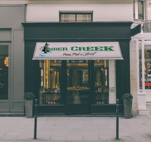Logo Design by fourdog123 for Timber Creek Pizza Pub & Grill | Design: #14789818