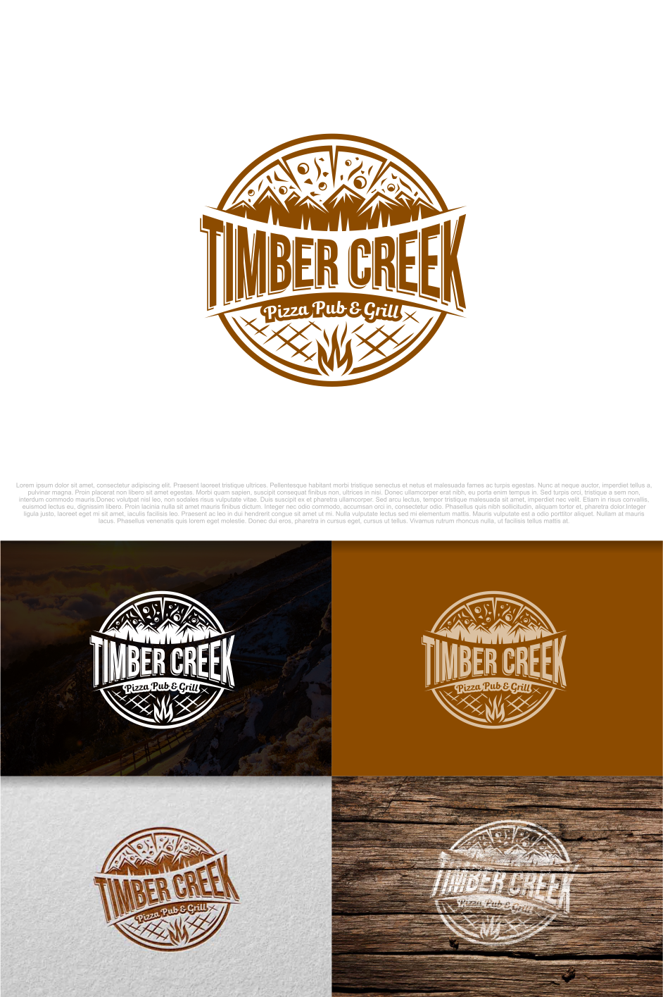 Design de Logo par artswolf pour Timber Creek Pizza Pub & Grill | Design #14870926