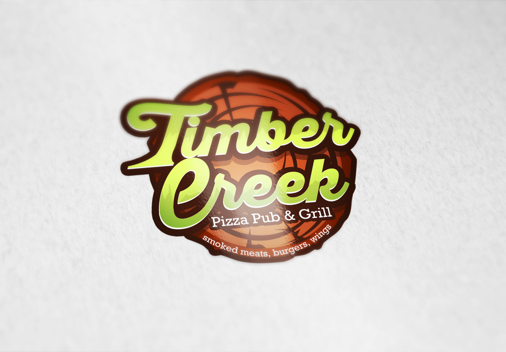 Diseño de Logo por R.Bello para Timber Creek Pizza Pub & Grill | Diseño #14861680