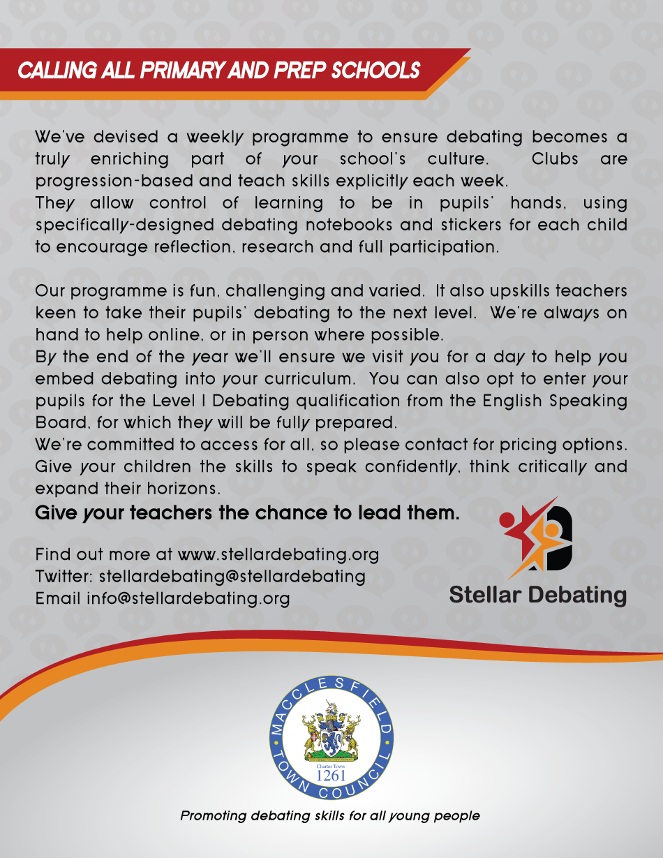 Flyer Design by All American Designs for Stellar Debating | Design #14830692