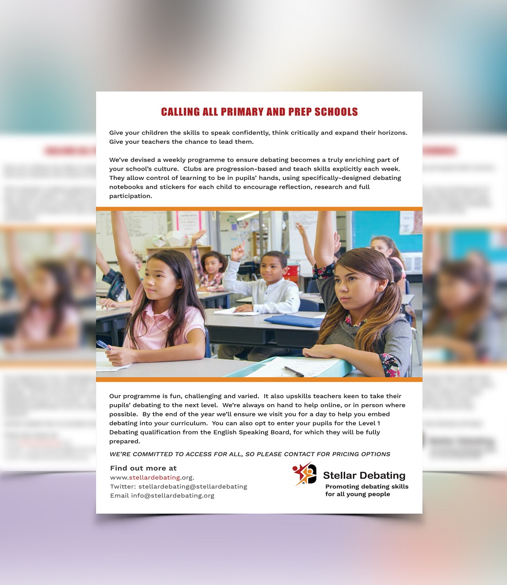 Flyer Design by Graphic Flame for Stellar Debating | Design #14887814