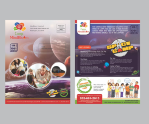 Camp MindBloom needs a Space-themed Summer Camp Flyer designed | Diseño de Flyer por Cut and Glue