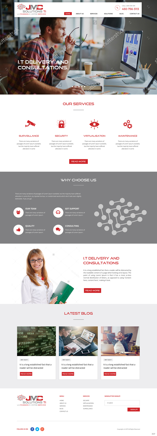Wordpress Design by pb for JMC Solutions Ti | Design #14827683