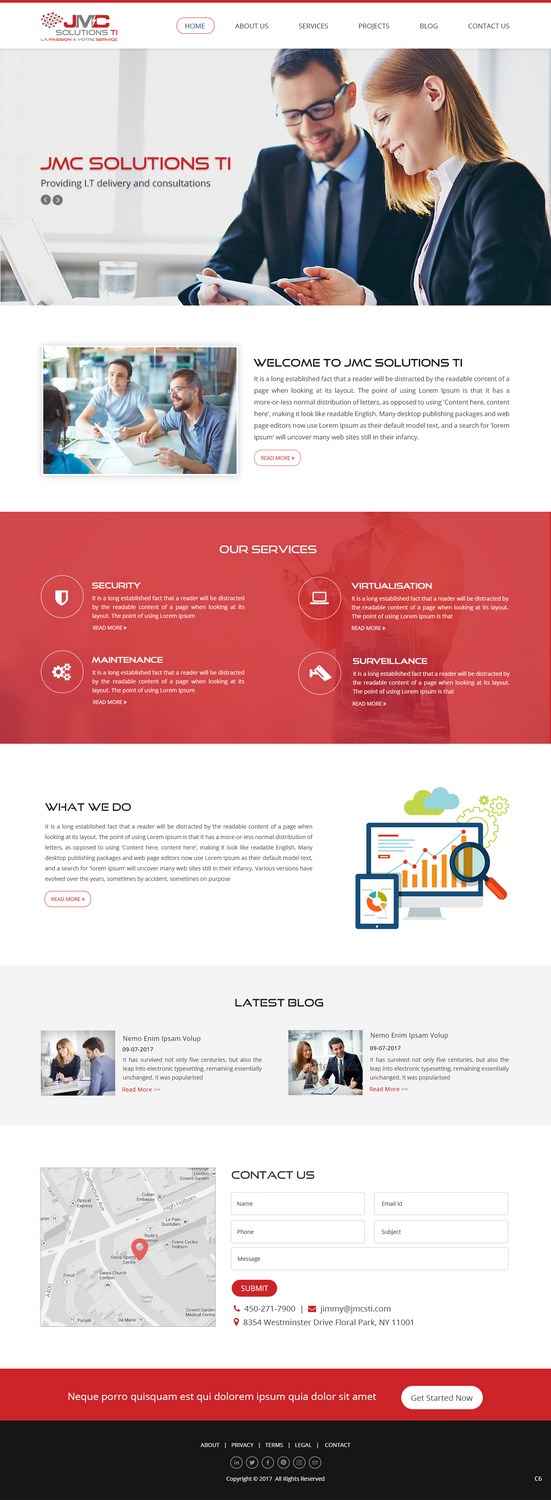 Wordpress Design by pb for JMC Solutions Ti | Design #14827686