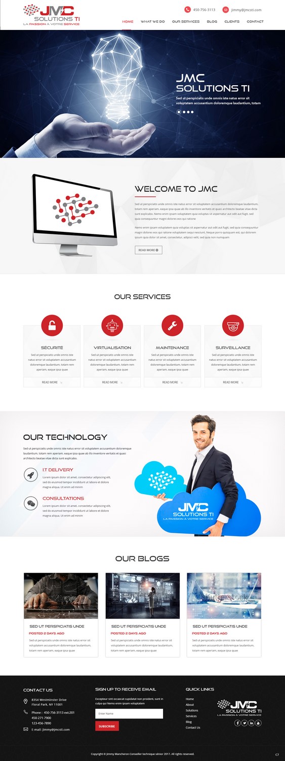 Wordpress Design by pb for JMC Solutions Ti | Design #14827692