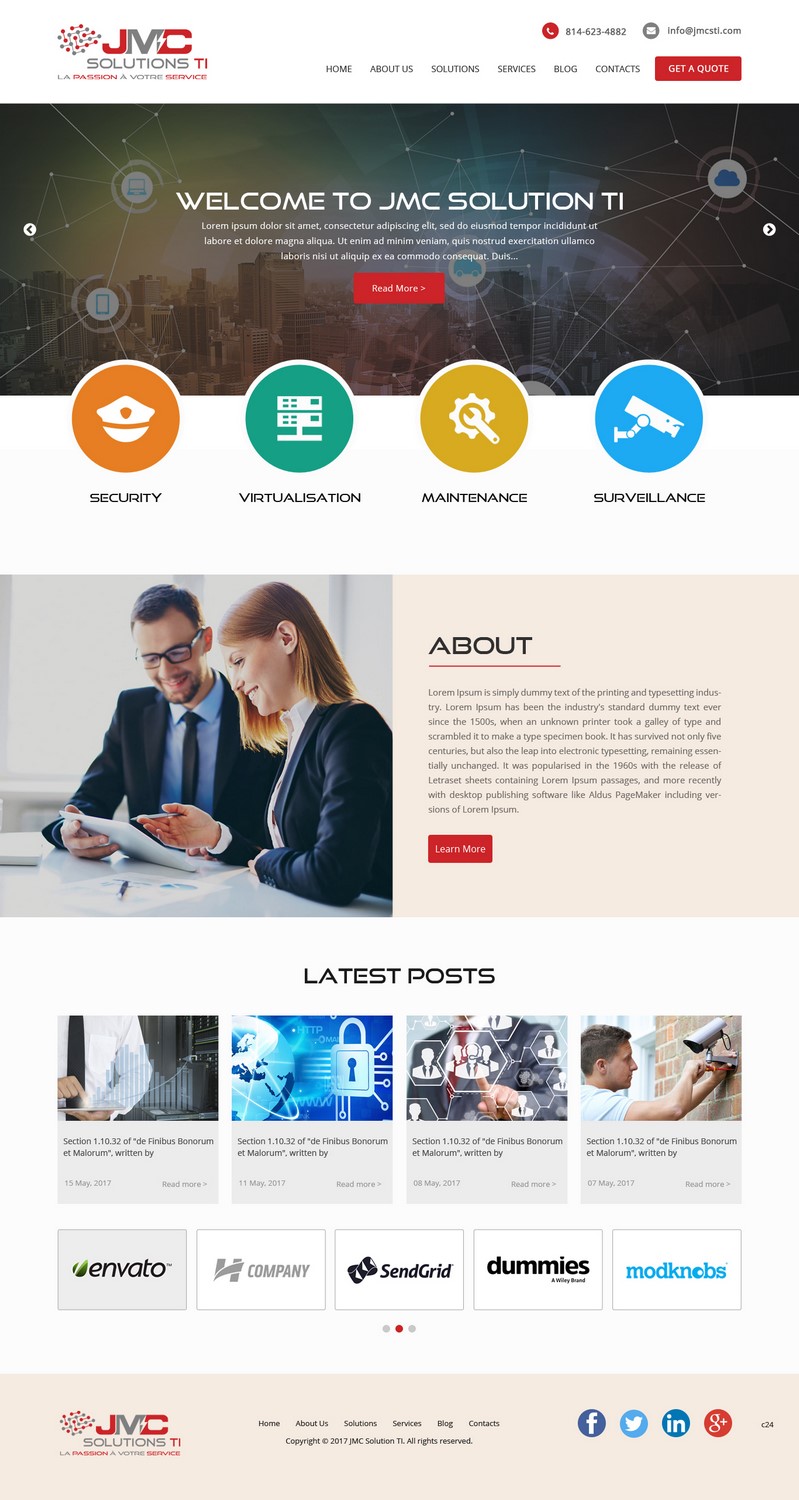 WordPress-Design von pb für JMC Solutions Ti | Design #14827694