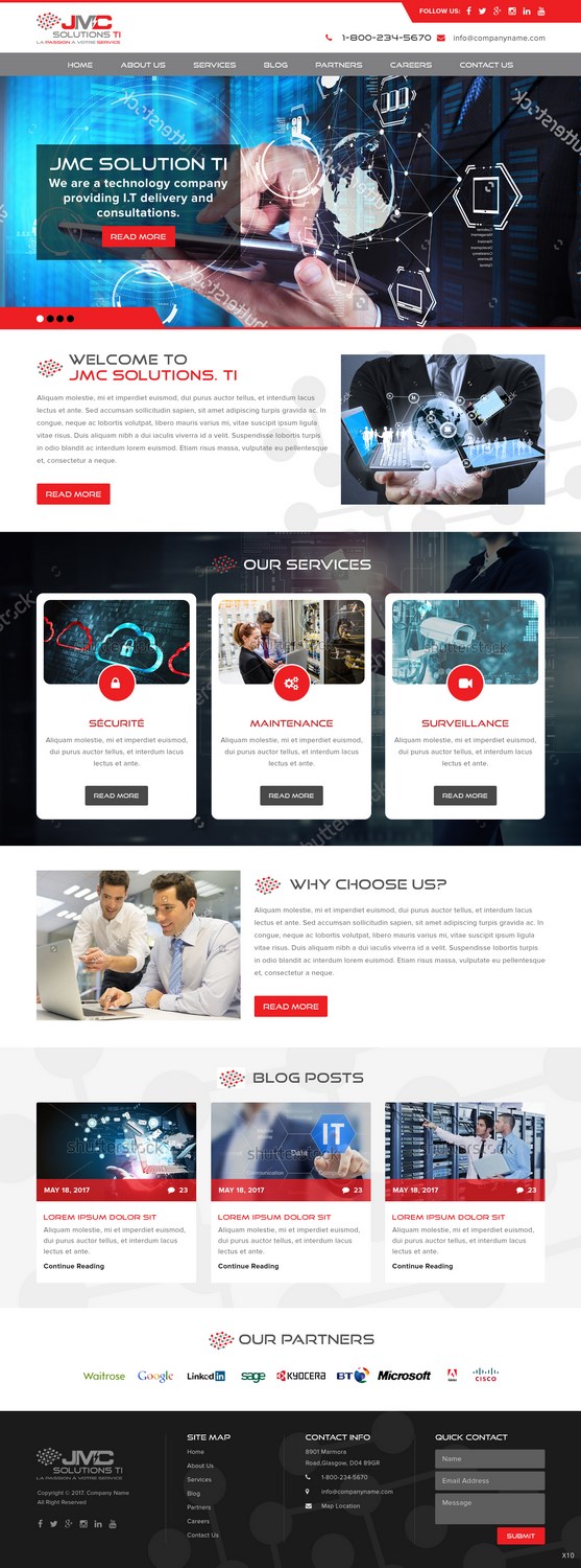 Wordpress Design by pb for JMC Solutions Ti | Design #14914088