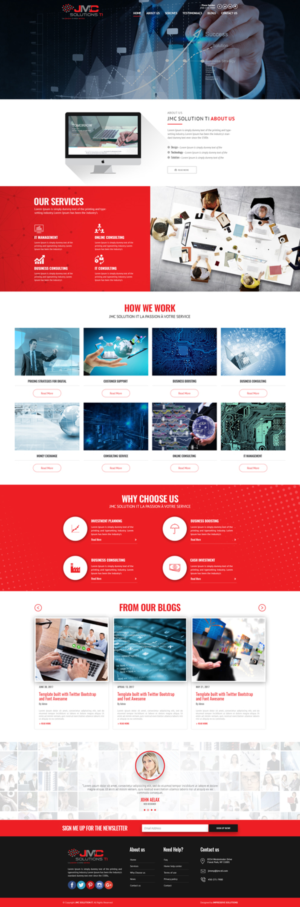 Design Wordpress par Impressive Solutions pour JMC Solutions Ti | Design : #14915132