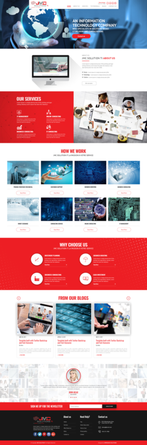 Design Wordpress par Impressive Solutions pour JMC Solutions Ti | Design : #14915136