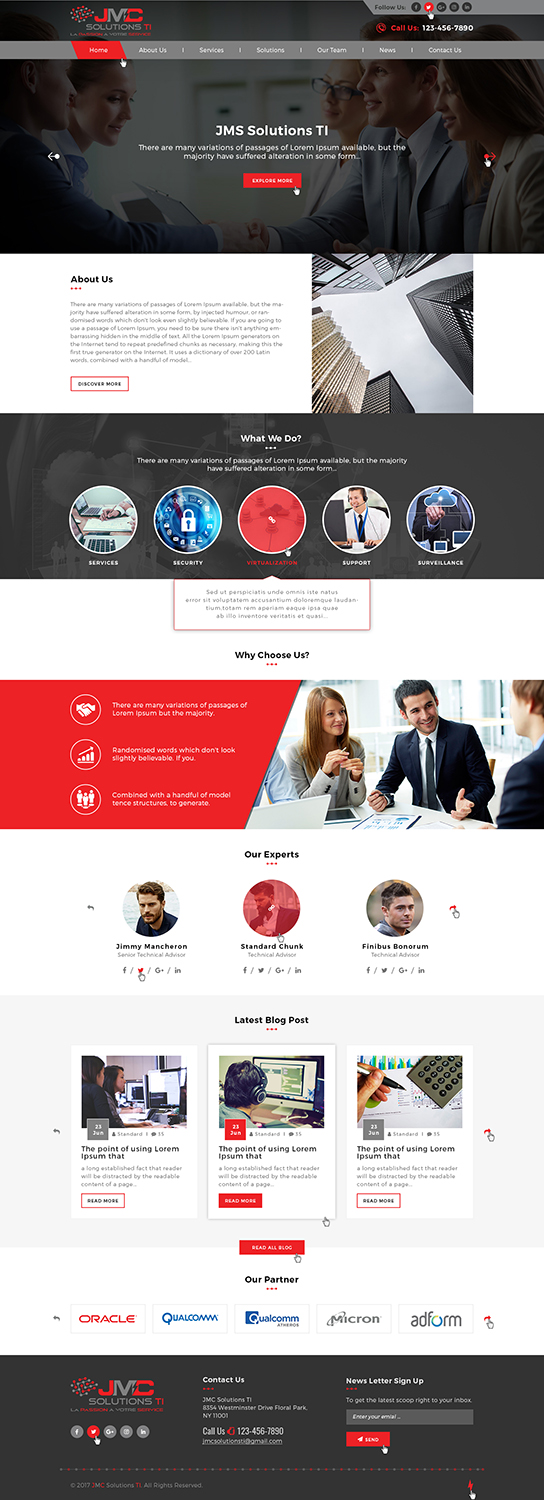 WordPress-Design von Ved Web Services für JMC Solutions Ti | Design #14836233