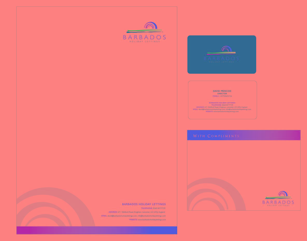 Business Card Design by Rising Sun for Barbados Holiday Lettings | Design #955