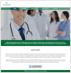 Start-up consultancy in Healthcare Space requiring clean and crisp website design  | Web Design par -Marc-