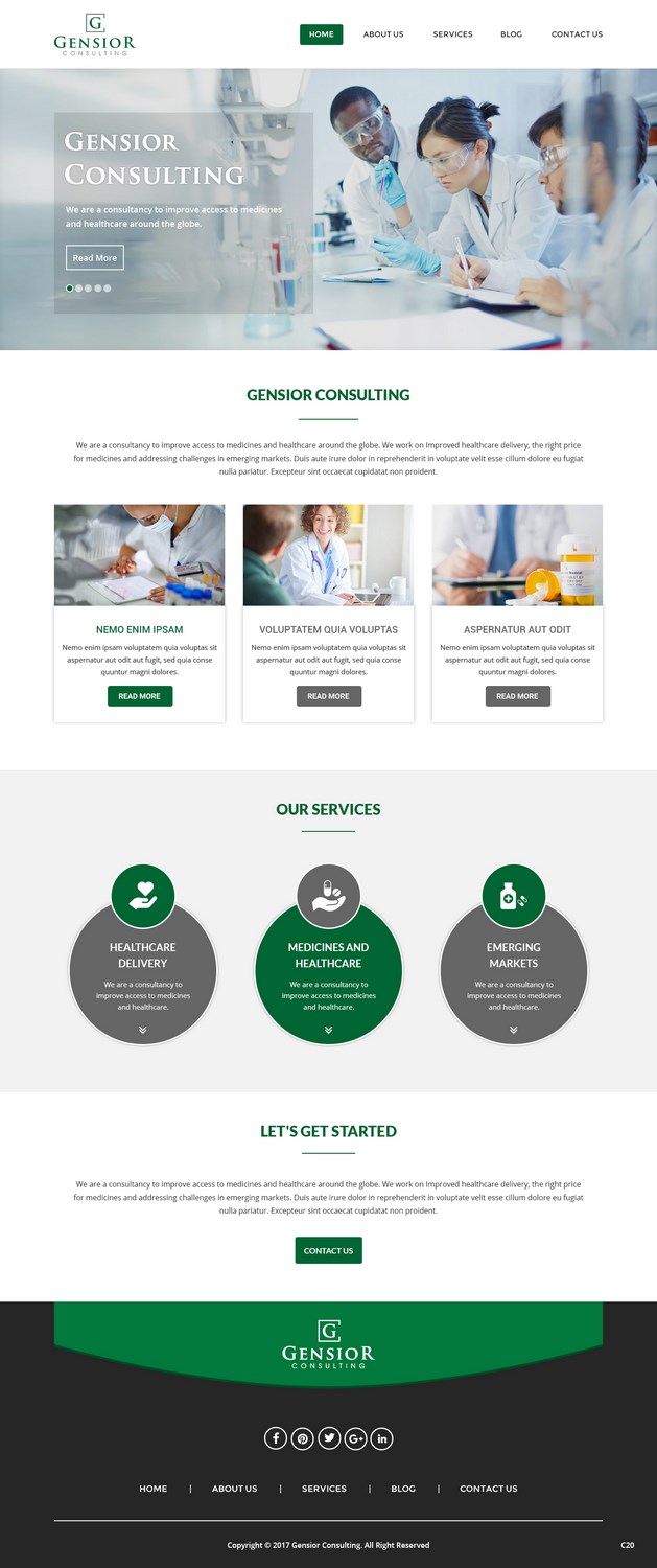 Diseño Web por pb para Gensior Consulting  | Diseño #14799849