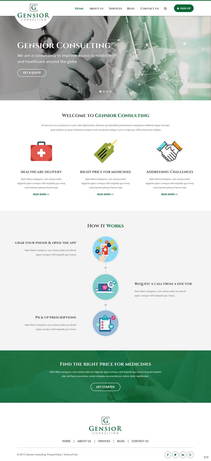 Web Design by pb for Gensior Consulting  | Design #14799879