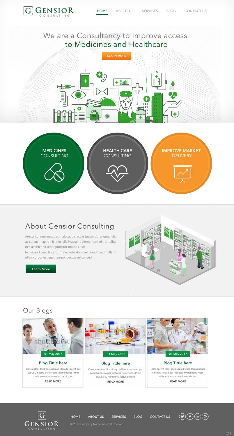 Web Design by pb for Gensior Consulting  | Design #14799883