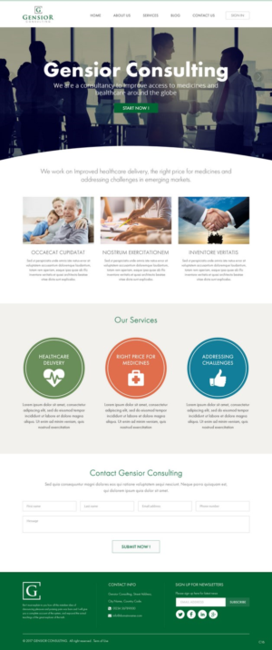 Web Design by pb for Gensior Consulting  | Design: #14799884