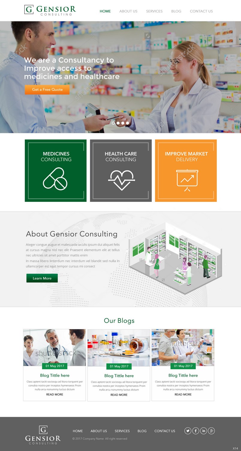 Web Design by pb for Gensior Consulting  | Design #14799885